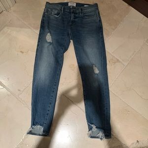 FRAME NEW-NEVER WORN Distressed Boyfriend Jeans.